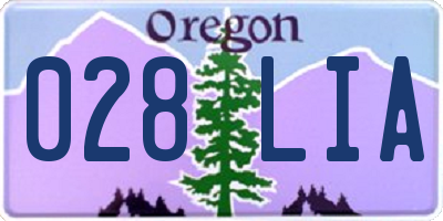 OR license plate 028LIA