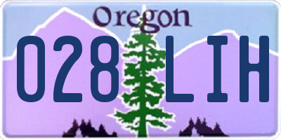 OR license plate 028LIH