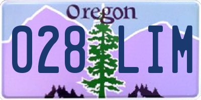 OR license plate 028LIM