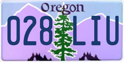 OR license plate 028LIU