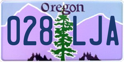 OR license plate 028LJA