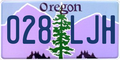 OR license plate 028LJH