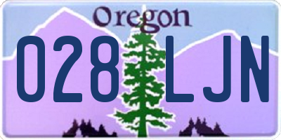 OR license plate 028LJN