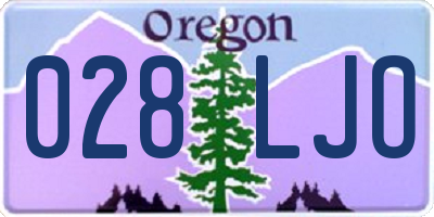 OR license plate 028LJO