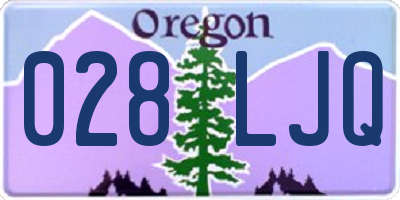 OR license plate 028LJQ