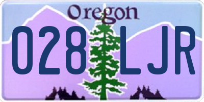 OR license plate 028LJR