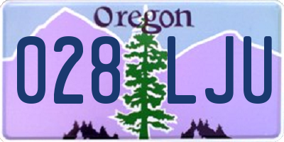 OR license plate 028LJU