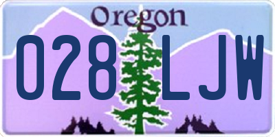 OR license plate 028LJW