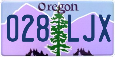 OR license plate 028LJX