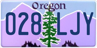 OR license plate 028LJY