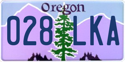 OR license plate 028LKA