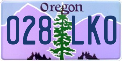 OR license plate 028LKO