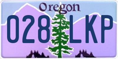 OR license plate 028LKP