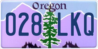 OR license plate 028LKQ