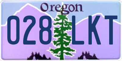 OR license plate 028LKT
