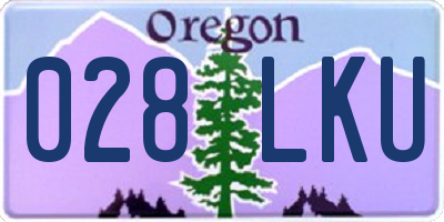 OR license plate 028LKU