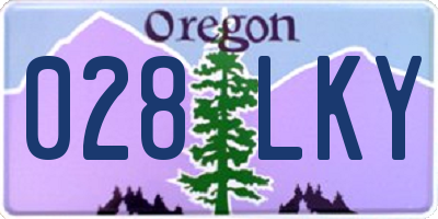 OR license plate 028LKY