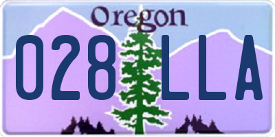 OR license plate 028LLA