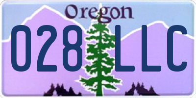 OR license plate 028LLC