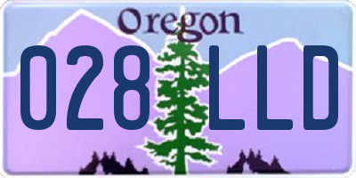 OR license plate 028LLD