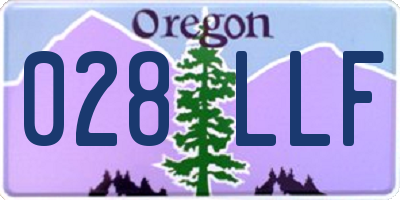 OR license plate 028LLF