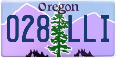 OR license plate 028LLI