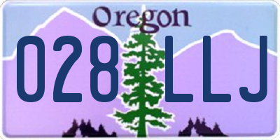 OR license plate 028LLJ