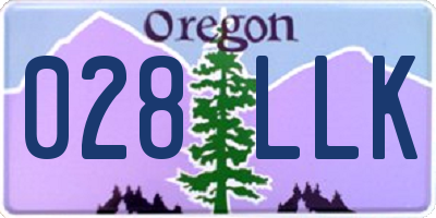OR license plate 028LLK