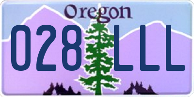 OR license plate 028LLL