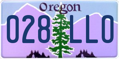 OR license plate 028LLO