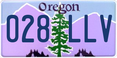 OR license plate 028LLV