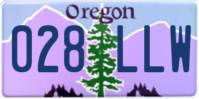 OR license plate 028LLW