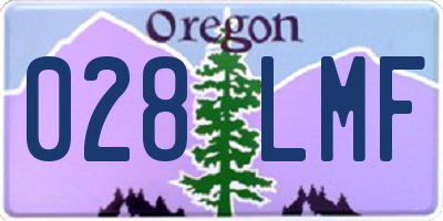 OR license plate 028LMF