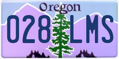 OR license plate 028LMS