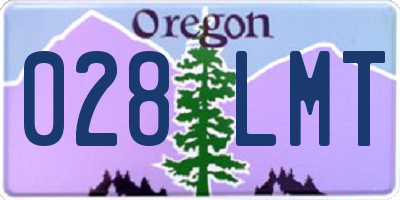 OR license plate 028LMT