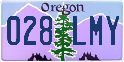 OR license plate 028LMY