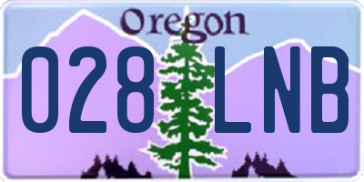 OR license plate 028LNB