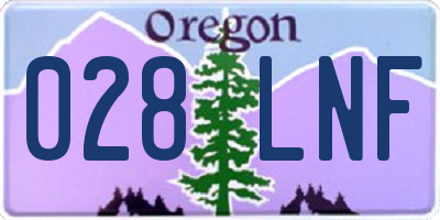 OR license plate 028LNF