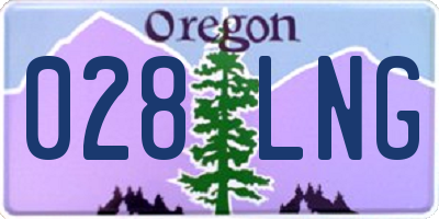 OR license plate 028LNG