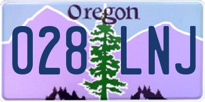 OR license plate 028LNJ