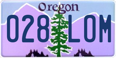 OR license plate 028LOM