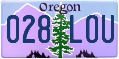 OR license plate 028LOU