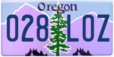 OR license plate 028LOZ