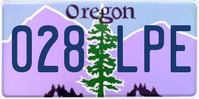 OR license plate 028LPE