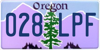 OR license plate 028LPF