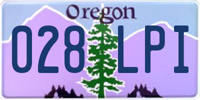 OR license plate 028LPI