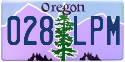 OR license plate 028LPM
