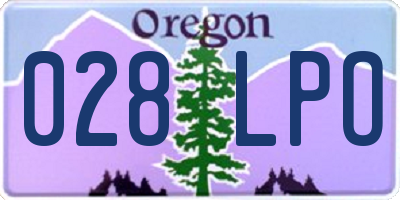 OR license plate 028LPO