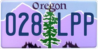 OR license plate 028LPP