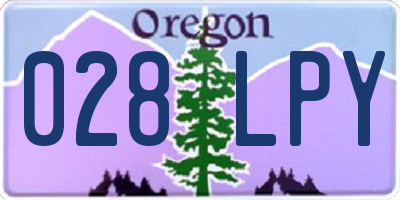 OR license plate 028LPY